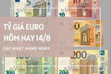 Tỷ giá euro ngày 14/8: Bật tăng tại ngân hàng, chợ đen vọt hơn 200 đồng