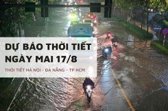Dự báo thời tiết ngày mai 17/8, Hà Nội, TP HCM và Đà Nẵng mưa rải rác, trời dịu mát