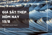 Giá sắt thép hôm nay 15/8 giảm trên thị trường quốc tế, trong nước tiếp tục ổn định
