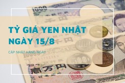 Tỷ giá yen Nhật hôm nay 15/8: Lao dốc tại phần lớn ngân hàng và chợ đen