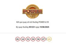 Kết quả xổ số Vietlott Power 6/55 ngày 19/08/2025 Jackpot 2 hơn 3.386.081.250 đồng đã có chủ