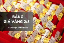 Bảng giá vàng ngày 2/8: Vàng SJC, nhẫn trơn và nữ trang đồng loạt vọt mạnh, thiết lập đỉnh mới