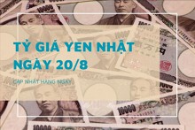 Tỷ giá yen Nhật hôm nay 20/8: Đảo chiều đi lên tại phần lớn ngân hàng và chợ đen