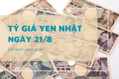 Tỷ giá yen Nhật hôm nay 21/8: Đồng loạt tăng tại ngân hàng, chợ đen đảo chiều đi xuống