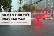 Dự báo thời tiết ngày mai 24/8, Hà Nội và Đà Nẵng mưa rào kèm dông, TP HCM trời nắng dịu nhẹ