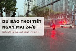 Dự báo thời tiết ngày mai 24/8, Hà Nội và Đà Nẵng mưa rào kèm dông, TP HCM trời nắng dịu nhẹ