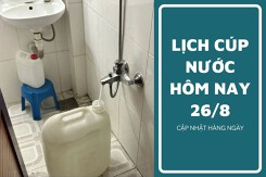 Lịch cúp nước TP HCM ngày 26/8 và sáng ngày 27/8 phường Bình Hưng Hòa, Chợ Quán, Minh Phụng, Thủ Đức bị ảnh hưởng