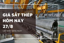 Giá sắt thép hôm nay 27/8 đi ngang, thép miền Nam vẫn giữ giá cao