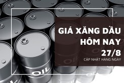 Giá xăng dầu hôm nay 27/8 biến động nhẹ khi thị trường chờ đợi tác động từ thuế quan Mỹ áp lên Ấn Độ