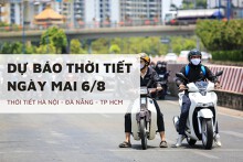 Dự báo thời tiết ngày mai 6/8, Hà Nội nắng nóng, TP HCM oi bức chuyển mưa dông, Đà Nẵng tiếp diễn nắng gay gắt