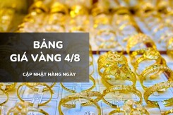 Bảng giá vàng ngày 4/8: Vàng SJC điều chỉnh nhẹ, nhẫn trơn và nữ trang giữ giá ổn định