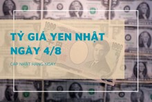 Tỷ giá yen Nhật hôm nay 4/8: Đồng loạt tăng mạnh tại các ngân hàng và thị trường chợ đen