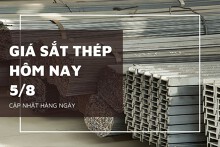 Giá sắt thép hôm nay 5/8 thép trong nước đi ngang, quặng sắt quốc tế bật tăng nhờ nhu cầu ổn định