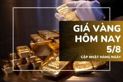 Giá vàng hôm nay 5/8: Vàng SJC phá đỉnh, vọt mạnh lên 123,8 triệu đồng/lượng