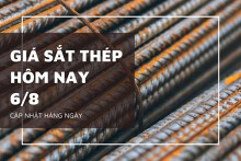 Giá sắt thép hôm nay 6/8 Hòa Phát, Miền Nam và loạt thương hiệu duy trì ổn định