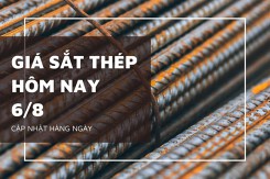 Giá sắt thép hôm nay 6/8 Hòa Phát, Miền Nam và loạt thương hiệu duy trì ổn định