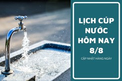 Lịch cúp nước TP HCM ngày 8/8 và sáng ngày 9/8 nhiều khu vực ở Trường Chinh, Mai Chí Thọ, Nguyễn Văn Săng bị ảnh hưởng từ tối đến sáng