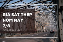 Giá sắt thép hôm nay 7/8 trong nước ổn định, giá thép thế giới trái chiều