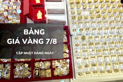 Bảng giá vàng ngày 7/8: Vàng SJC, nhẫn trơn và nữ trang đi ngang phiên thứ hai liên tiếp