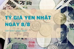 Tỷ giá yen Nhật hôm nay 8/8: Đồng loạt tăng tại ngân hàng, chợ đen biến động trái chiều