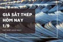 Giá sắt thép hôm nay 1/9 giảm nhẹ giữa áp lực giảm giá từ Trung Quốc