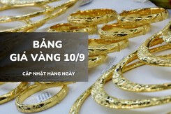 Bảng giá vàng ngày 10/9: Vàng SJC, nhẫn trơn và nữ trang bất ngờ đảo chiều giảm sâu