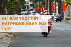 Dự báo thời tiết Hải Phòng ngày mai 13/9 mưa tập trung từ chiều tối đến đêm, ban ngày hửng nắng