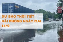 Dự báo thời tiết Hải Phòng ngày mai 14/9 nhiều mây, có mưa rào và dông