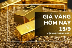 Giá vàng hôm nay 15/9: Vàng SJC tăng, nhẫn trơn giảm mạnh 1 triệu đồng chiều mua
