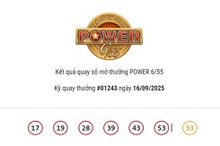 Kết quả xổ số Vietlott Power 6/55 ngày 16/09/2025 Jackpot 2 hơn 6,1 tỷ đồng đã có chủ