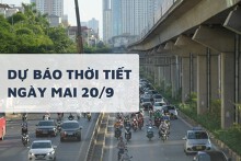 Dự báo thời tiết ngày mai 20/9, Hà Nội, Đà Nẵng và TP HCM trời nắng, chuyển mưa về chiều tối