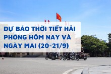 Dự báo thời tiết Hải Phòng hôm nay (20/9) và ngày mai (21/9) nắng xen mưa, nhiệt độ cao nhất 34 độ C