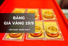 Bảng giá vàng ngày 19/9: Vàng SJC giữ mốc 132 triệu, nhẫn trơn và nữ trang tiếp tục giảm
