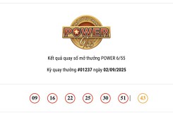 Kết quả xổ số Vietlott Power 6/55 ngày 02/09/2025: Jackpot 1 và jackpot 2 vô chủ