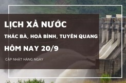Lịch xả nước hôm nay 20/9 hồ Hòa Bình, Tuyên Quang tích nước, Thác Bà tiếp tục xả điều tiết