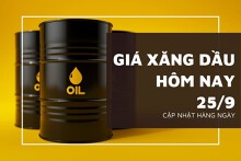 Giá xăng dầu hôm nay 25/9 tăng giảm trái chiều khi các nhà đầu tư chốt lời sau mức cao nhất trong bảy tuần