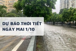 Dự báo thời tiết ngày mai 1/10, Hà Nội, TP HCM và Đà Nẵng mưa rào và dông rải rác