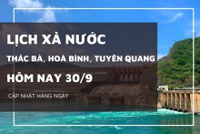Lịch xả nước hôm nay 30/9 các hồ thủy điện đồng loạt xả nước, Hòa Bình tăng mạnh lưu lượng