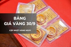Bảng giá vàng ngày 30/9 SJC áp sát mốc 138 triệu đồng/lượng, nhẫn trơn và nữ trang tăng thêm hơn 2 triệu
