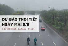 Dự báo thời tiết ngày mai 5/9, Hà Nội, Đà Nẵng và TP HCM có mưa vài nơi, xen kẽ nắng nhẹ