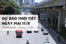 Dự báo thời tiết ngày mai 11/9, Hà Nội nắng nóng, TP HCM mưa dông và Đà Nẵng không mưa