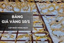 Bảng giá vàng hôm nay 10/1: Vàng SJC, nhẫn trơn và nữ trang bứt phá, tăng tới 1,5 triệu đồng/lượng