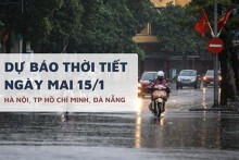 Dự báo thời tiết ngày mai 15/1, Hà Nội rét lạnh, TP HCM và Đà Nẵng có mưa chiều tối