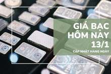 Giá bạc hôm nay 13/1 neo đỉnh, bạc Phú Quý và Ancarat bám sát mốc 85 triệu đồng/kg