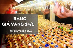 Bảng giá vàng hôm nay 14/1: Vàng SJC và nhẫn trơn đồng loạt bứt phá, áp sát 163 triệu đồng/lượng