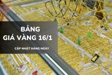 Bảng giá vàng hôm nay 16/1: Vàng SJC, nhẫn trơn và nữ trang đi ngang