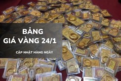 Bảng giá vàng hôm nay 24/1: Vàng SJC, nhẫn trơn và nữ trang tăng thêm 1 - 2 triệu đồng/lượng