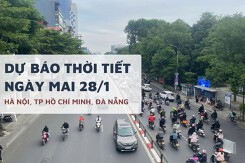 Dự báo thời tiết ngày mai 28/1, Hà Nội nồm ẩm, TP HCM ngày nắng, Đà Nẵng có mưa vài nơi