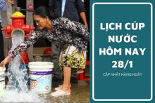 Lịch cúp nước TP HCM ngày 28/1 và sáng ngày 29/1 khu vực nội thành và ngoại thành tạm ngưng cấp nước đến sáng