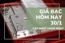 Bảng giá bạc hôm nay 30/1 điều chỉnh giảm hơn 3 triệu đồng/kg nhưng vẫn neo trên 115 triệu đồng/kg